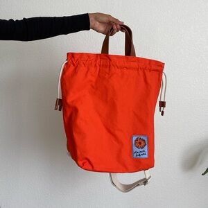 NEW! Red Maison Kitsune tote bag